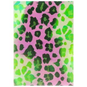 Rico Design Bloc-notes papier - 14,8 x 21 cm - L&eacute;opard rose iris&eacute; - 50 pages