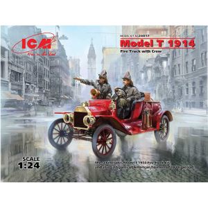 Image de ICM Maquette Voiture Maquette Camion Model T 1914 Fire Truck With Crew