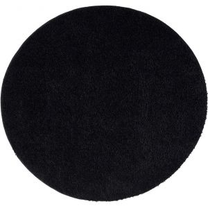 Image de Softy - Tapis Rond à Poils Longs doux Tapis de Salon, Chambre, Couloir (Noir Anthracite - 200x200cm)