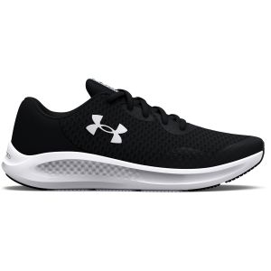 Under Armour UA BGS Charged Pursuit 3 Chaussures de sport pour garçons, baskets légères et respirantes, noir/noir/blanc