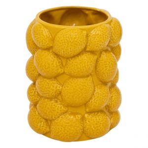 Atmosphera Vase citron Yuca céramique jaune