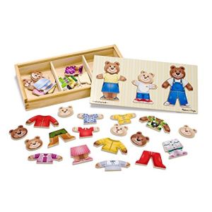 Melissa & Doug Puzzle Vêtements pour la famille Ours 40 pièces