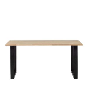 Woood TABLO - Table à manger en bois piétement en U 160x90 cm - Naturel