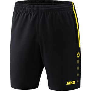 Jako Short d'Entraînement pour Enfant, Taille 128, Noir/Jaune Fluo