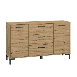 Buffet 2 portes 3 tiroirs 138 cm Liora Bois