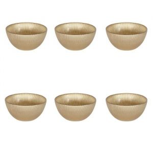 Lot De 6 Bols En Verre Design "royal" 70cl Or Prix
