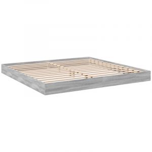 VidaXL Cadre de lit sonoma gris 180x200 cm bois d'ingénierie, meuble de chambre à coucher, sommier, lit de palette, lit, lit double, lit à panneaux