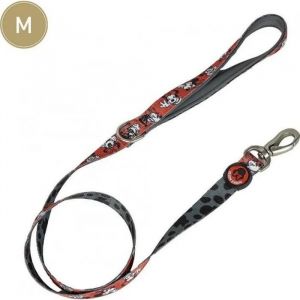 Laisse Premium pour Chiens Minnie Mouse - Rose et Noir - Taille M - Mousqueton pour Collier Inclus - Fabriqué en Polyester - Détails en 3D - Produit Original conçu en Espagne