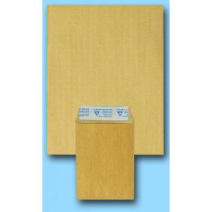 Clairefontaine 7731C - Boîte de 500 pochettes Adhéclair kraft Adour, adhésive avec bande, 90 g/m², B6