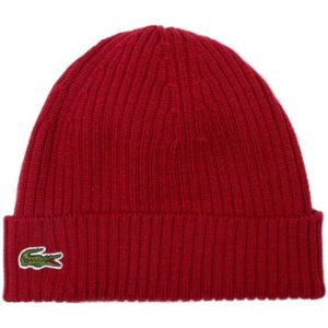Lacoste Bonnet logo revers maille laine