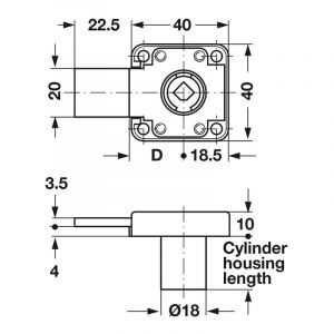 Hanger SERRURE EN APPLIQUE SYMO A DROITE