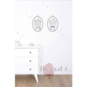 Lilipinso Planche de stickers Chouette et petites couronnes