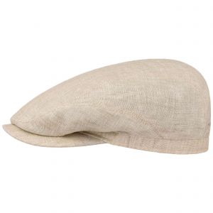 Stetson Casquette Plate d´Ete Belfast Homme - Made in The EU en Lin Gavroche avec Visiere Printemps-ete - 61 cm Beige Clair