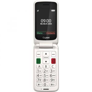 Image de Gigaset Téléphone portable GL595 2,8" 0,3 MP Clamshell SIM unique Blanc Bluetooth IP44
