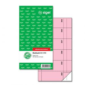 Sigel Bloc de formulaires "Carnet de bons", 105 x 200 mm, AC