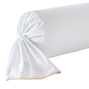 Anne de Solène Taie de traversin percale blanc 43x210 cm