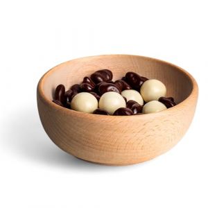 Creative Deco Petit Bol en Bois Naturel Non Peint | 12 x 11.8 x 5 cm | Saladier pour Servir Bonbons, Fruits, Riz, Chips, Noix, Pates, Muesli, Snack | Id&eacute;al pour Rangement dans la Cuisine