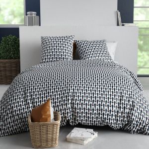 Housse de Couette 240x220 GEO + 2 taies Coton 57 Fils