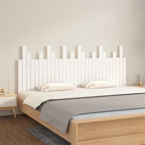 VidaXL Tête de lit murale Blanc 185x3x80 cm Bois massif de pin