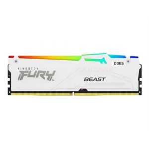 Image de Kingston FURY Beast RGB - DDR5 - module - 32 Go - DIMM 288 broches - 5600 MHz / PC5-44800 - CL40 - 1.25 V - m&eacute;moire sans tampon - on-die ECC - blanc