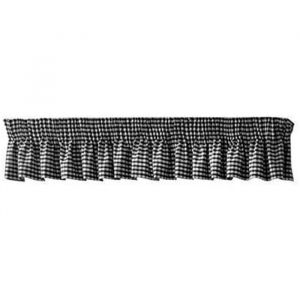 Alan Symonds Ready Made Curtains Rideaux de Cuisine Vichy cantonnière Noire