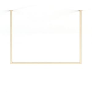 Rail à vêtements carré en acier beige cashew 80x100cm Rubi - Metallbude