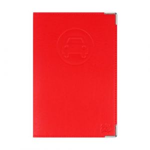 Porte-papiers voiture ancien permis + carte grise &ndash; PVC Rouge &ndash; Format 15 &times; 10 cm &ndash; Made in France &ndash; Color Pop