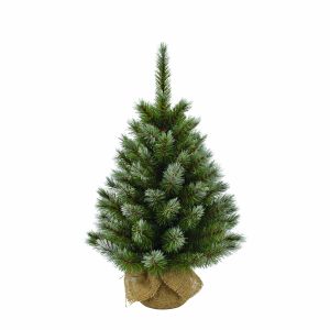 Triumph Tree Sapin de Noël Artificiel avec toile de jute Pittsburgh - H60 x Ø38 cm - Vert givre