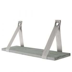 Étagère murale Var, étagère de suspension, style shabby, vintage 50cm gris