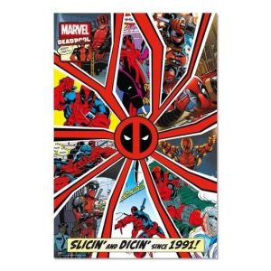 Grupo erik Poster Marvel, Deadpool Couverture Comics 30 ans - Deco Maison, Decoration Murale, Affiche Décorative