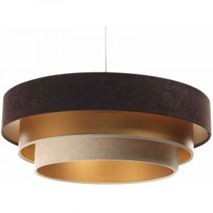 Image de Suspension triniti - Marron intérieur beige et doré - Marron intérieur beige et doré