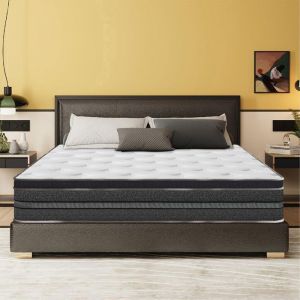 Yidatong - Matelas 140x200 cm - Ép 30cm - Mousse à mémoire de forme épaisse haute densité - super respirant - Ressorts Ensachés Indépendant