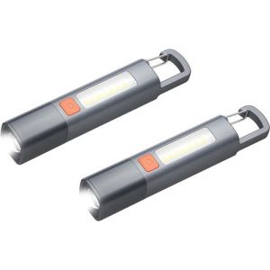 Qumox 2PCS Lampe de Poche LED Ultra Puissante, Portable Lampe Torche Rechargeable 100 000 Lumens 3 Modes D'éclairage Zoomable Lumière Latérale COB pour Camping Randonnée Urgence