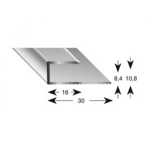 Kügele 11080 S 100 Profilé U en aluminium anodisé argenté 8/1000 mm