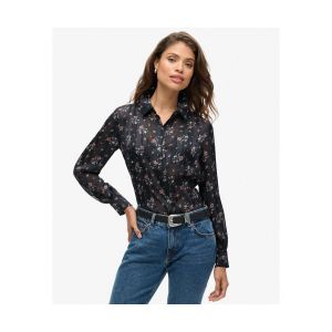 Superdry Chemisier manches longues imprim&eacute; transparent scintillant femme