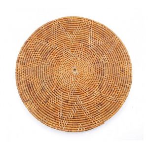 Coco Papaya - Set de table Bali rond en rotin tress&eacute;