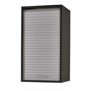Simmob Meuble Cuisine Noir Bicolore 40 cm H 72 cm - Coloris: Aluminium - Meubles de cuisine - CUISINE