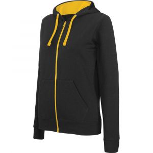 Kariban Sweat à Capuche Contrastée L Black / Yellow