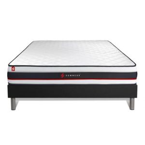 Ensemble 140x200 matelas FORM + sommier kit noir