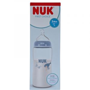 Nuk First Choice &ndash; Biberon 300 ml, d&eacute;bit M, d&egrave;s 3 mois
