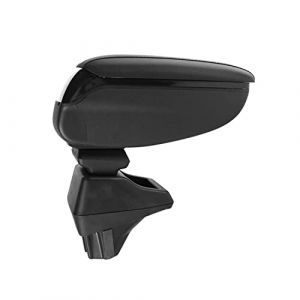 Omac Accoudoir pour Peugeot 208 2019-2024 Vinyl Abs Noir Coulissant