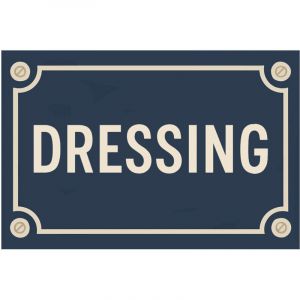 N.a! Plaque de porte en m&eacute;tal  Dressing  Style plaque de rue