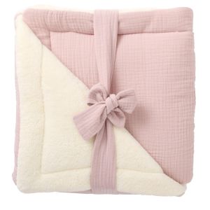 BB & Co Couverture peluche gaze & microfibre Mix&Match ROSE