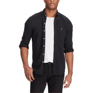 Image de Ralph Lauren Chemise droite maille coton Noir Polo - Couleur Noir - Taille M