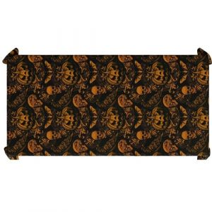 FIESTAS GUIRCA | Nappe Citrouille Gothique Noire et Orange (137x274 cm) - Décoration de Table pour Fêtes d'Halloween Terrifiantes - Idéal pour Célébrations de Peur - Noir, Orange