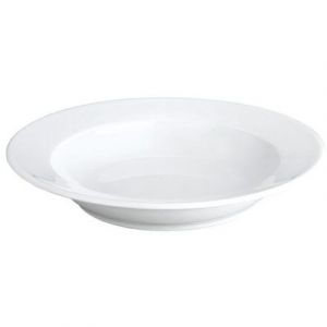 Image de Pillivuyt Assiette creuse ronde blanche 22cm en porcelaine - Sancerre