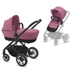 Image de Cybex GOLD Poussette duo combinée Talos S 2en1 Black Magnolia Pink