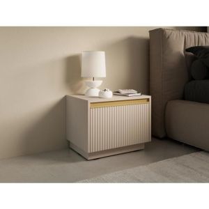 Pascal Morabito Table de chevet suspendue ou à poser avec 1 tiroir - mdf - Beige et doré - posinia de