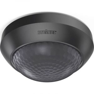 Steinel D&eacute;tecteur de Mouvement is 2360-3 ECO Noir, 360&deg;, port&eacute;e Max. 12 m, pour LED Max. 500 W, d&eacute;tecteur de Plafond pour ext&eacute;rieur et int&eacute;rieur