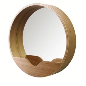 Rendez Vous Déco Miroir hublot en chêne Round Wall